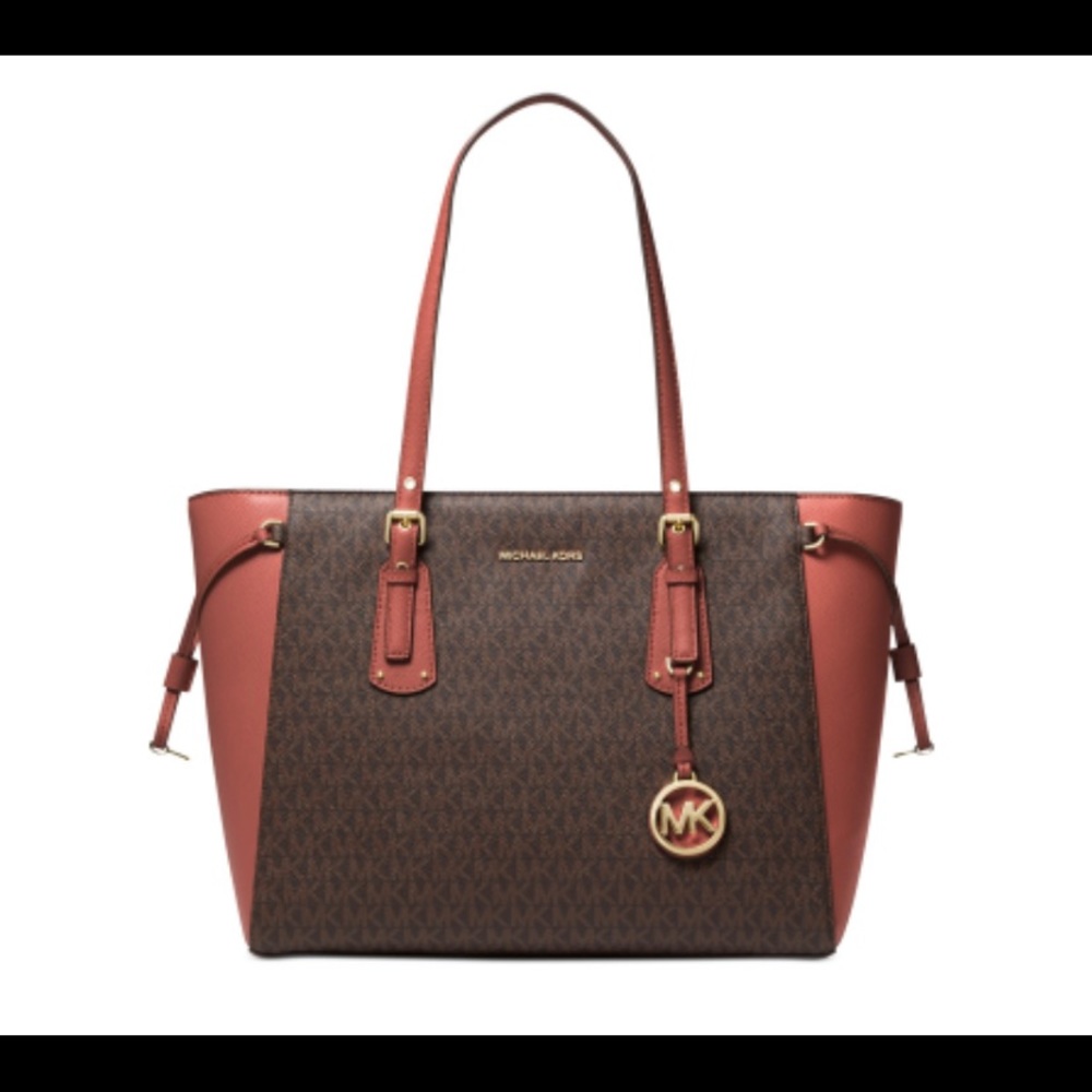 MICHAEL KORS SIGNATURE VOYAGER FUNCTION TOTE